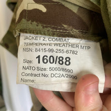 Load image into Gallery viewer, British Army MTP Camouflaged Combat Jacket 2 - Size 160/88 - The Militaria Shop