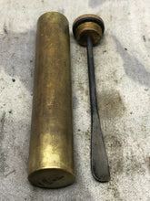 Load image into Gallery viewer, Original WW1 British Army SMLE Enfield Brass Oil Bottle - EFD Marked - The Militaria Shop