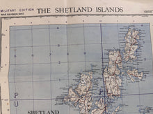 Load image into Gallery viewer, Original WW2 British Army RAF Navy Base Map of Scotland Shetland/Orkney Islands - The Militaria Shop
