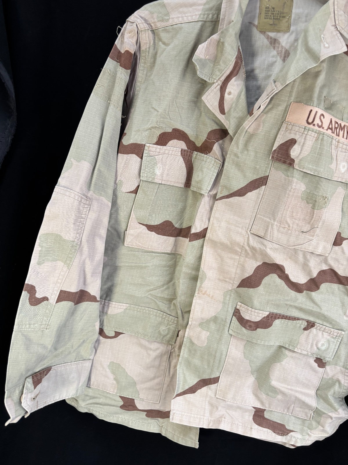 Gulf War US Army DCU Camouflaged Combat Field Coat/Jacket - Small/Long - The Militaria Shop
