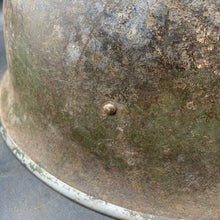 Load image into Gallery viewer, Original British/Canadian Army WW2 Mk3 Turtle High Rivet Combat Steel Helmet - The Militaria Shop