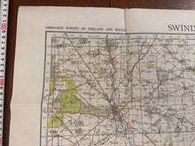 Load image into Gallery viewer, Original WW2 British Army GSGS OS Map of Great Britain - Swindon & Cirencester - The Militaria Shop