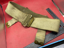 Load image into Gallery viewer, Original WW1 British Army 1908 Pattern Canvas Waist Belt - 32" Waist - The Militaria Shop