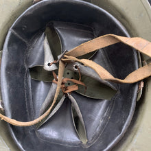 Load image into Gallery viewer, Original WW2 French Army M1926 Adrian Helmet Complete with Liner & Chinstrap - The Militaria Shop