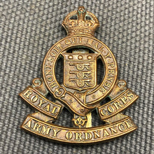 Load image into Gallery viewer, Original WW2 British Army Cap Badge - Royal Army Ordnance Corps - The Militaria Shop