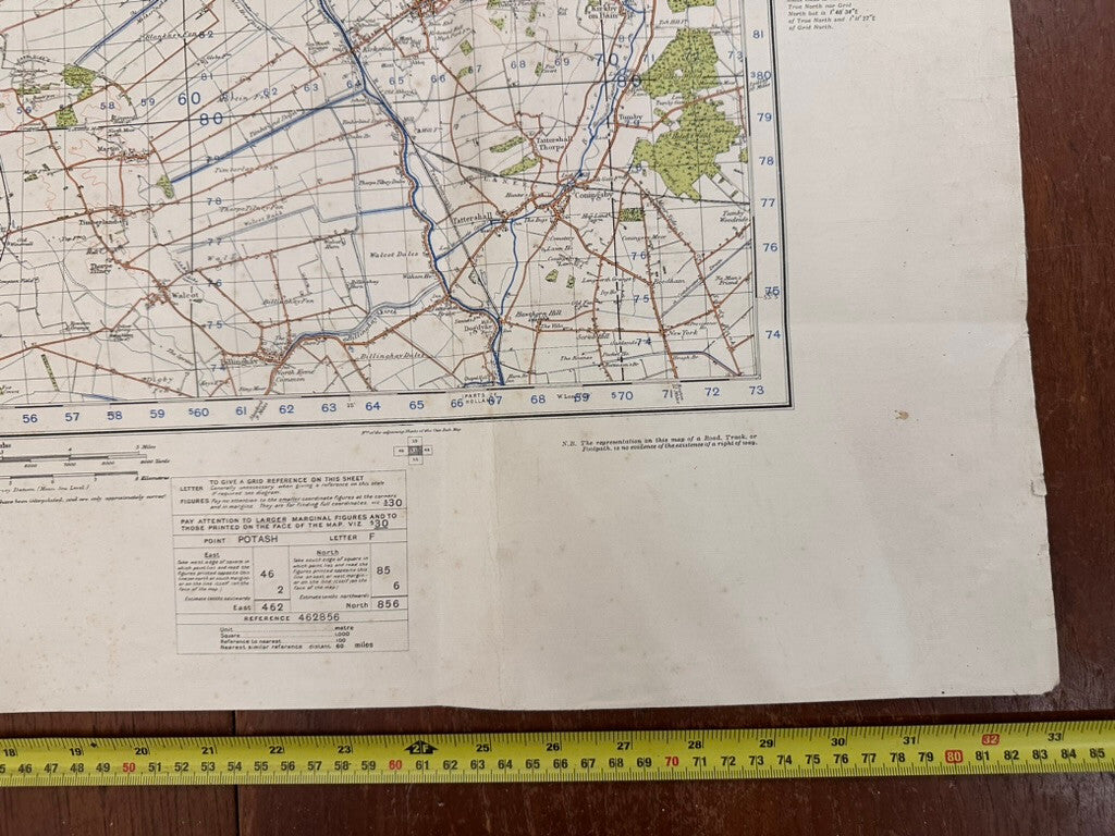 Original WW2 British Army GSGS OS Map England - Lincoln - The Militaria Shop