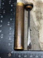Load image into Gallery viewer, Original WW1 British Army SMLE Enfield Brass Oil Bottle - EFD Marked - The Militaria Shop