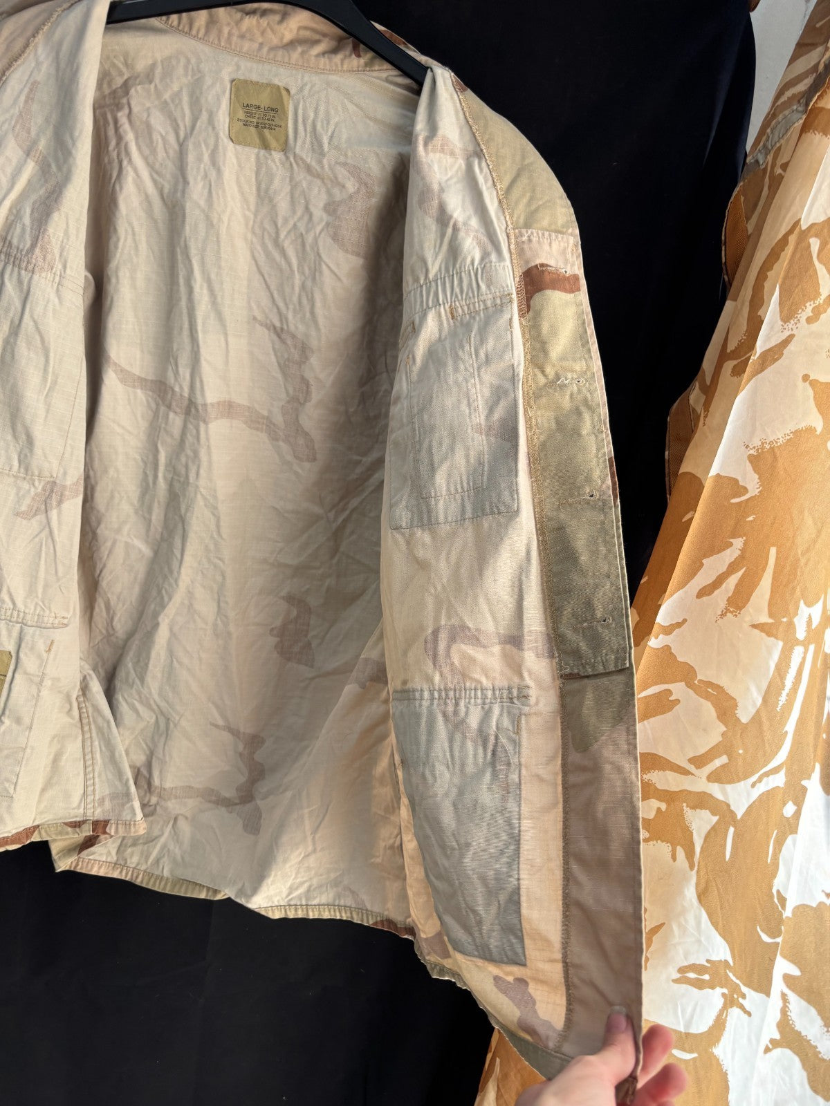 Gulf War US Army DCU Camouflaged Combat Field Coat/Jacket - Large/ Long - The Militaria Shop