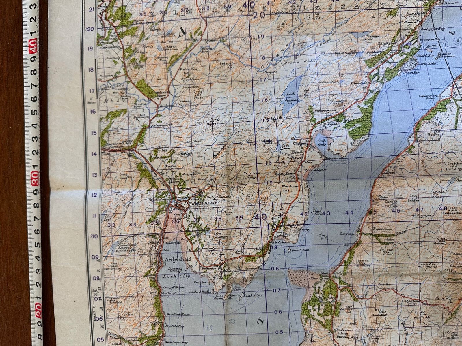 Original WW2 British Army GSGS Map of Scotland - Dunoon & Loch Fyne - The Militaria Shop