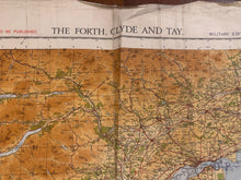Load image into Gallery viewer, Original WW2 British Army RAF Navy Base Map of Scotland The Forth, Clyde & Tay - The Militaria Shop
