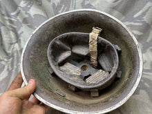 Load image into Gallery viewer, Original WW2 Canadian / British Army Mk3 High Rivet Turtle Helmet & Liner - The Militaria Shop