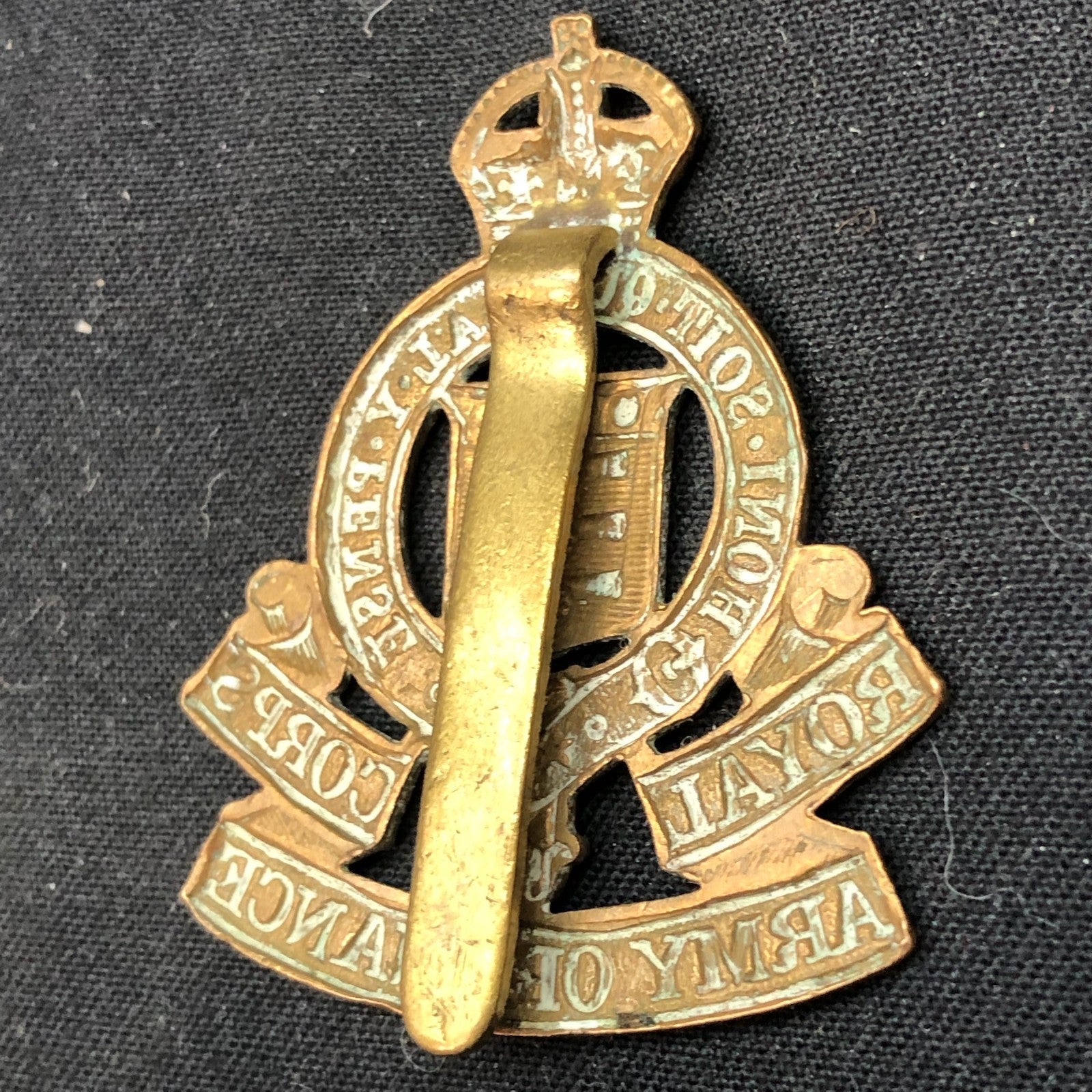 Original WW2 British Army Cap Badge - Royal Army Ordnance Corps - The Militaria Shop