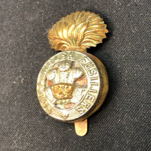 Load image into Gallery viewer, Genuine WW2 British Army Brass Cap Badge - Royal Welch Fusiliers - The Militaria Shop