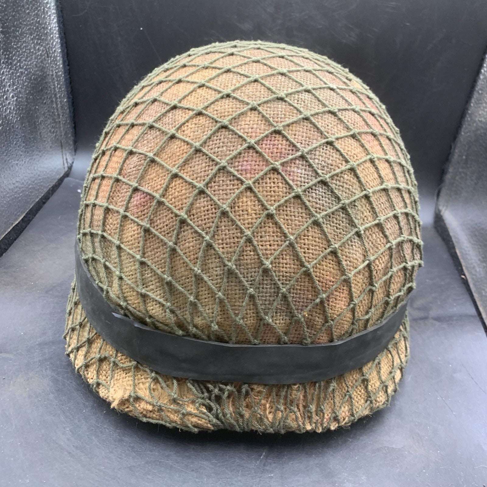 Genuine Dutch Army M53 Euroclone of US M1 Camouflaged Helmet & Liner Set - The Militaria Shop