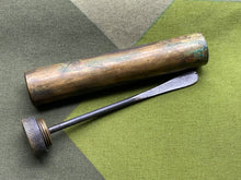 Load image into Gallery viewer, Original WW1 British Army SMLE Enfield Brass Oil Bottle - EFD - The Militaria Shop