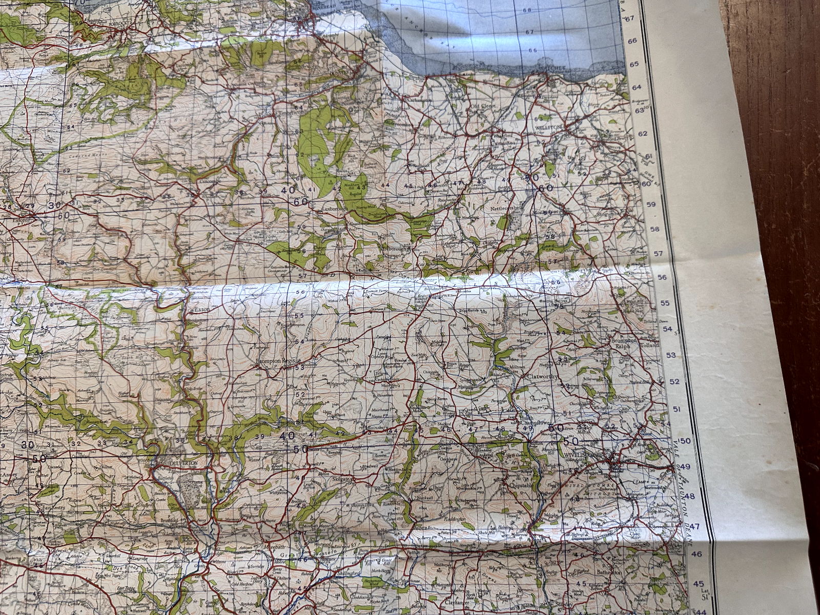 Original WW2 British Army GSGS OS Map of England & Wales - Exmoor - The Militaria Shop