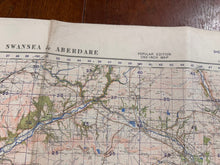 Load image into Gallery viewer, Original WW2 British Army GSGS OS Map of Great Britain - Swansea & Aberdare - The Militaria Shop
