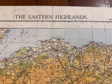Load image into Gallery viewer, Original WW2 British Army RAF Navy Base Map of Scotland - The Eastern Highlands - The Militaria Shop