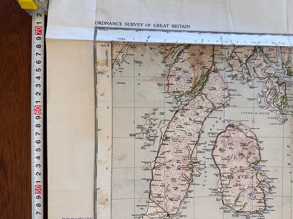 Original WW2 British Army GSGS OS Map of Scotland - South West - The Militaria Shop