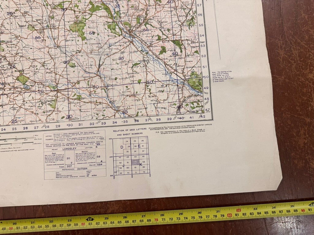 Original WW2 British Army GSGS OS Map of Great Britain - Stoke on Trent - The Militaria Shop