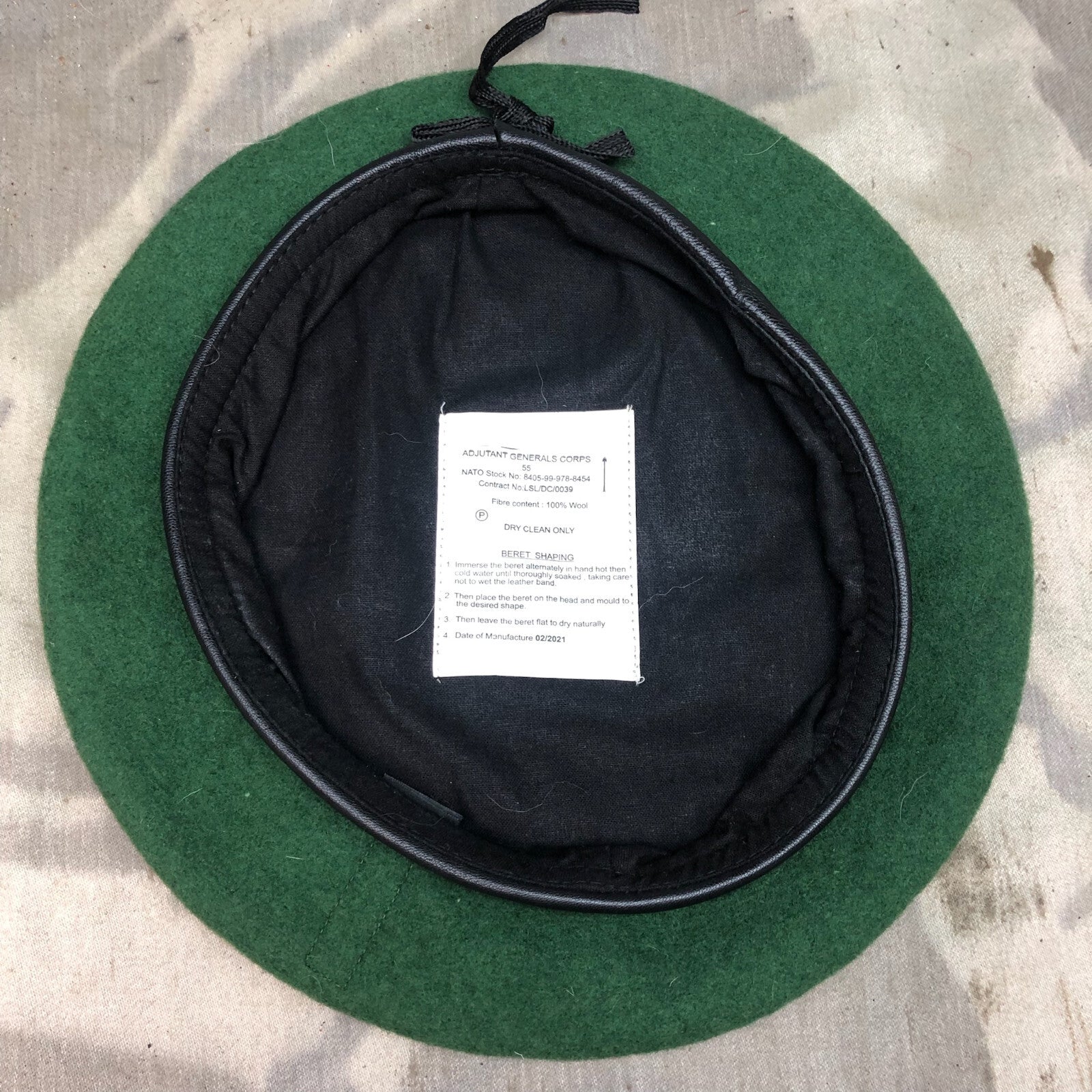 Genuine British Army Forces Beret - Adjutant Generals Corps - Size 55 - The Militaria Shop