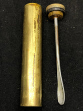 Load image into Gallery viewer, Original WW1 British Army SMLE Enfield Brass Oil Bottle - J.J.B Maker Marked - The Militaria Shop