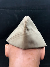 Load image into Gallery viewer, Original WW2 US Army Issue Garrison Cap / Side Cap - Size Aprox 56cm - The Militaria Shop