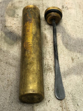 Load image into Gallery viewer, Original WW1 British Army SMLE Enfield Brass Oil Bottle - EFD Marked - The Militaria Shop
