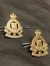Load image into Gallery viewer, Original WW2 British Army Collar Badge Pair - Royal Army Ordnance Corps RAOC - The Militaria Shop