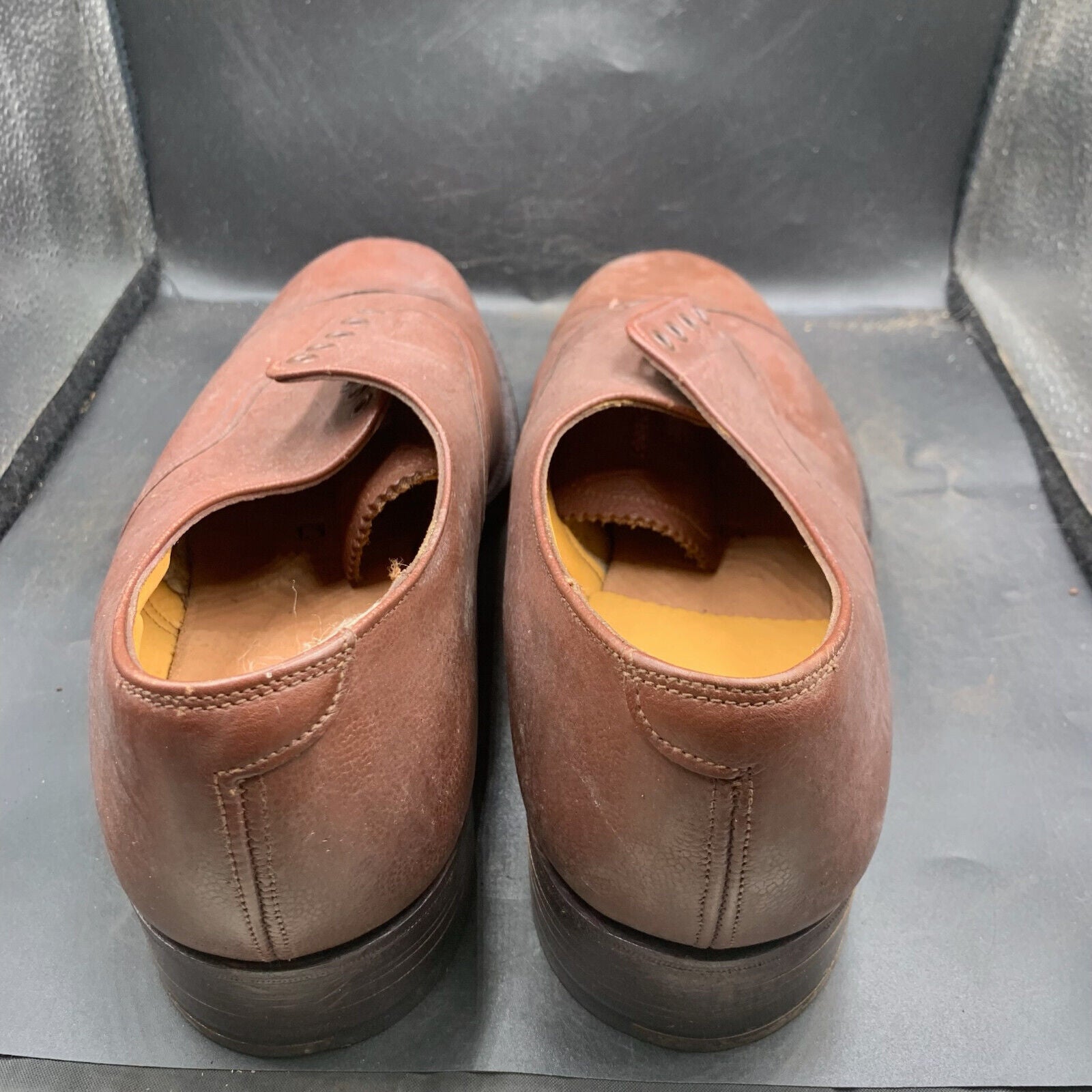 Vintage British Army Brown Leather Dress Shoes - Size UK 13 M - The Militaria Shop