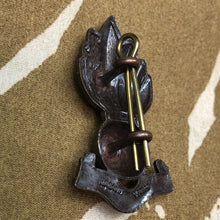 Load image into Gallery viewer, Original British Army WW1 / WW2 Royal Engineers Officer's Bronze Cap Badge - The Militaria Shop