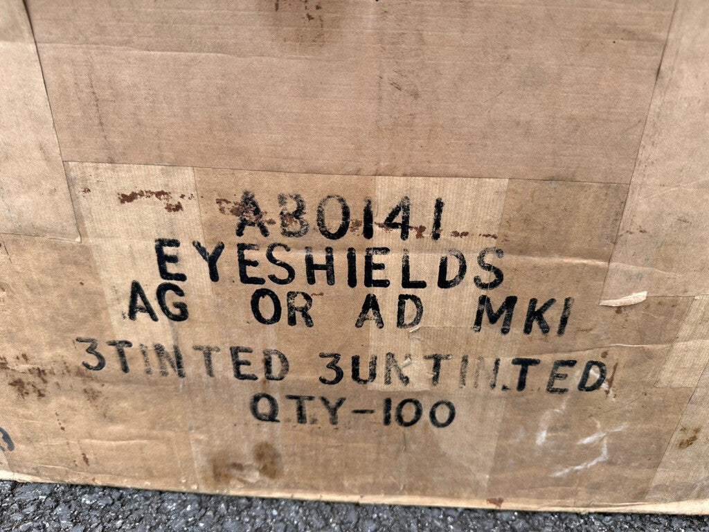 Original WW2 Dated British Army Anti-Gas Eyeshields - From Original Packaging - The Militaria Shop