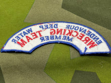 Lade das Bild in den Galerie-Viewer, Interesting Endeavour Deep Water Wrecking Team Member Shoulder Badge - The Militaria Shop