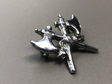 Load image into Gallery viewer, Original Cap Badge - Fire Brigade Crossed Axes - The Militaria Shop