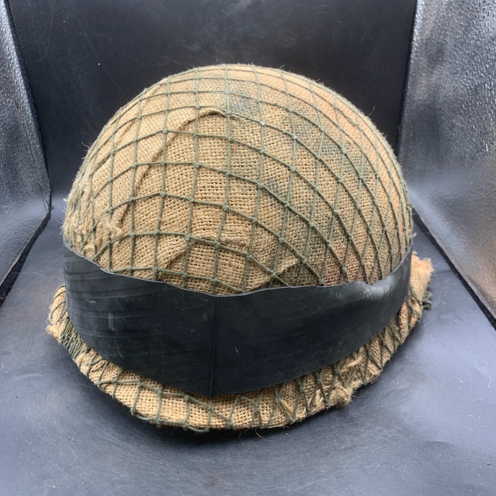 Genuine Dutch Army M53 Euroclone of US M1 Camouflaged Helmet & Liner Set - The Militaria Shop