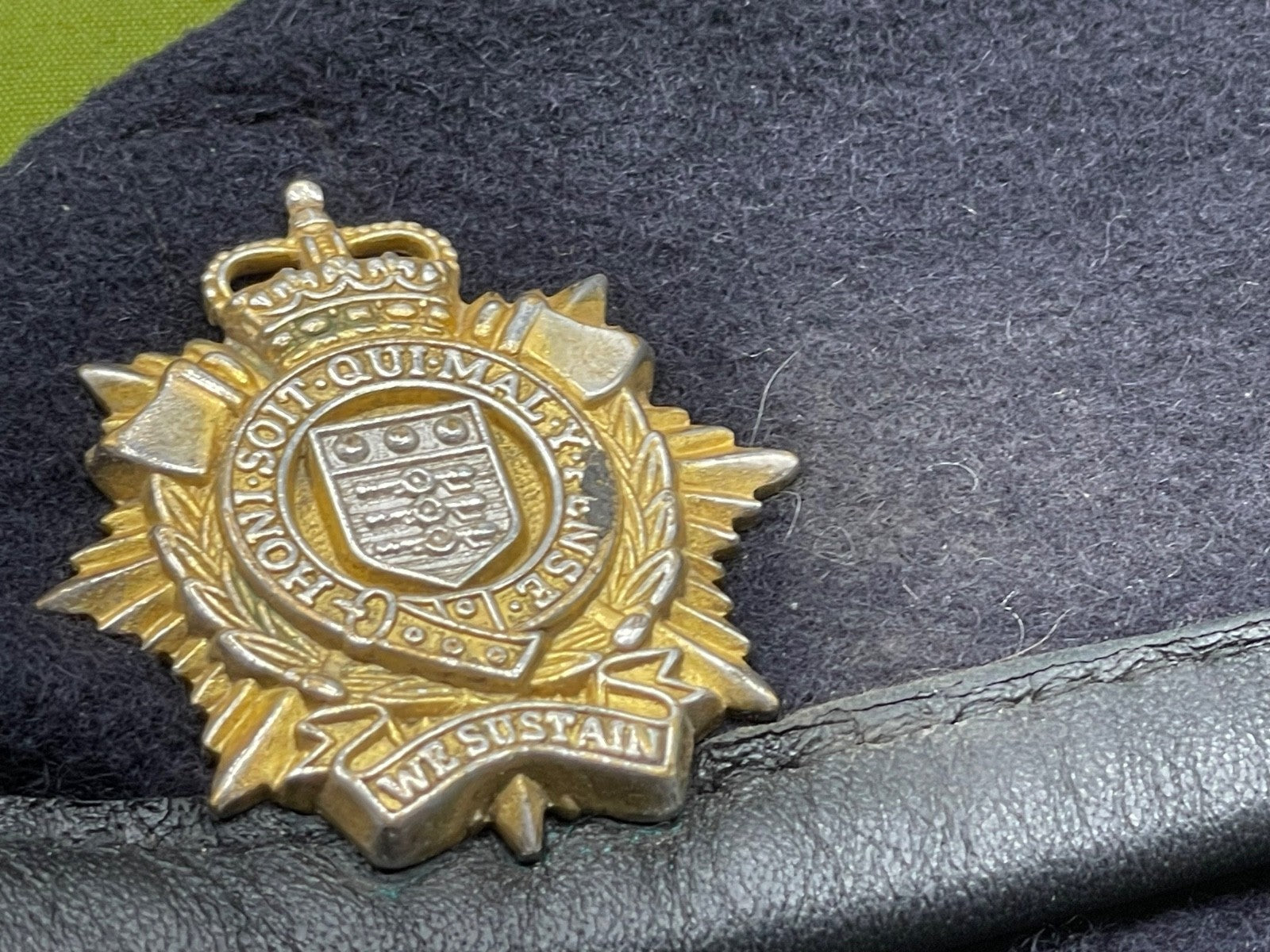 Original British Army Logistics Corps Beret with Badge - The Militaria Shop