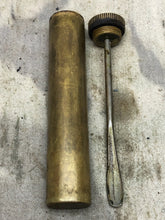 Load image into Gallery viewer, Original WW1 British Army SMLE Enfield Brass Oil Bottle - WD Marked - The Militaria Shop