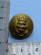 Load image into Gallery viewer, Original British Army Victorian Crown - Gilt Navy Button - The Militaria Shop