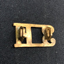Load image into Gallery viewer, Original WW1 British Army Brass Shoulder Title - 3rd Hussars - The Militaria Shop