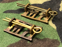 Load image into Gallery viewer, Original WW2 British Royal Navy Brass Shoulder Titles - RM Royal Marines - The Militaria Shop