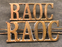 Load image into Gallery viewer, Original WW2 British Army Royal Army Ordnance Corps RAOC Shoulder Title Set - The Militaria Shop