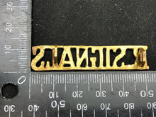 Charger l'image dans la galerie, Original WW2 British Army Brass Shoulder Title - Royal Signals - The Militaria Shop