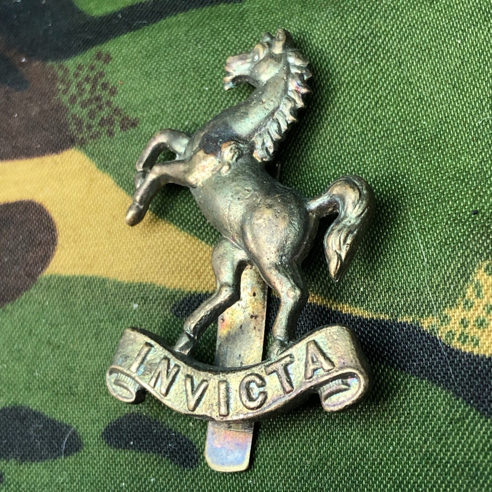 Original WW2 British Cap Badge - West Kent Yeomanry - The Militaria Shop