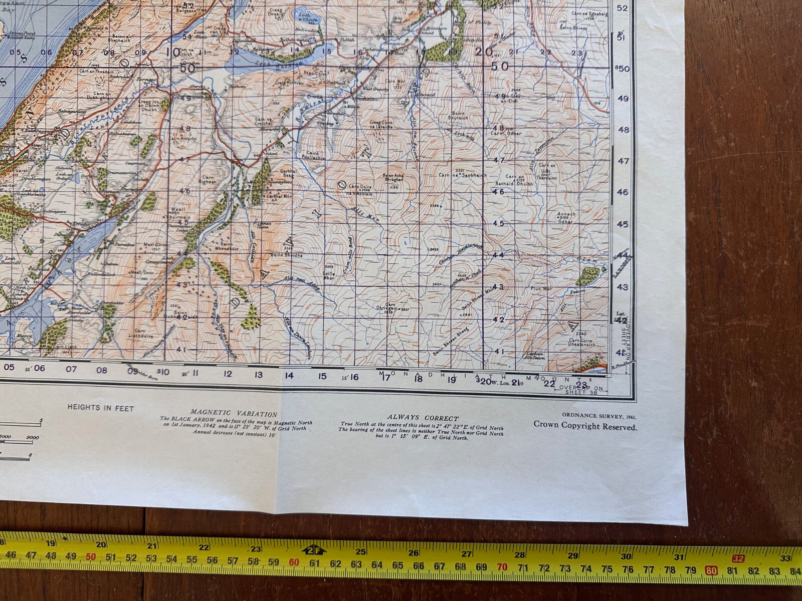 Original WW2 British Army GSGS Map of Scotland - Inverness - The Militaria Shop
