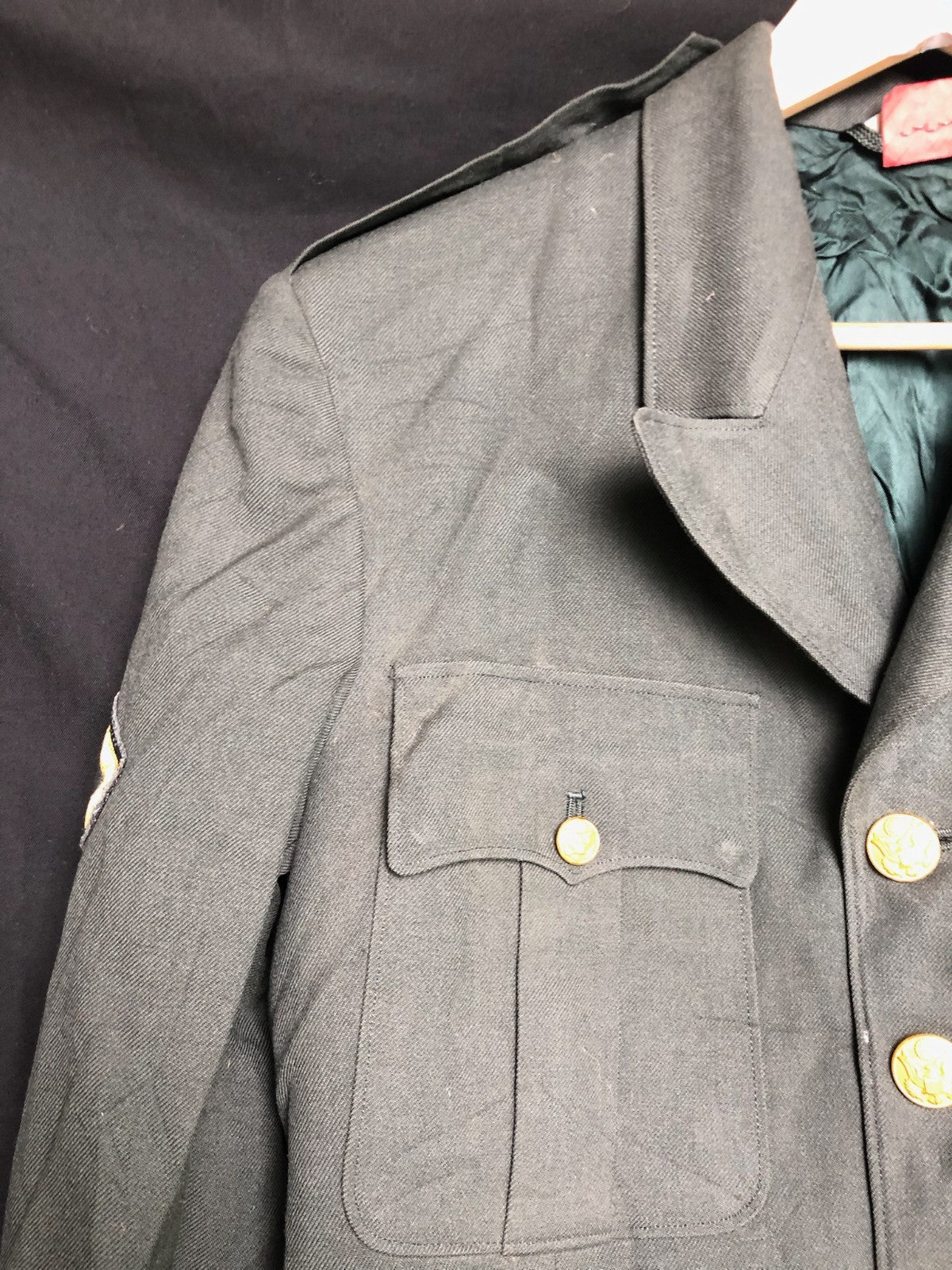 Original US Green 44 Uniform Jacket - Size 38" Chest - Long - The Militaria Shop