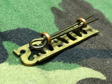 Load image into Gallery viewer, Original WW2 British Army Brass Shoulder Title - ROYALS - Royal Dragoon Regiment - The Militaria Shop