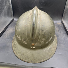Load image into Gallery viewer, Original WW2 French Army M1926 Adrian Helmet Complete with Liner & Chinstrap - The Militaria Shop