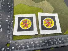 Load image into Gallery viewer, Pair of Reproduction WW2 British Army 15th Scottish Infantry Division Badges - The Militaria Shop