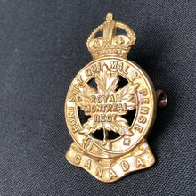 Load image into Gallery viewer, Original British Army WW1 / WW2 Royal Montreal Regiment Cap Badge - The Militaria Shop