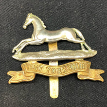 Charger l'image dans la galerie, Genuine WW2 British Army Brass Cap Badge - West Yorkshire Regiment - The Militaria Shop
